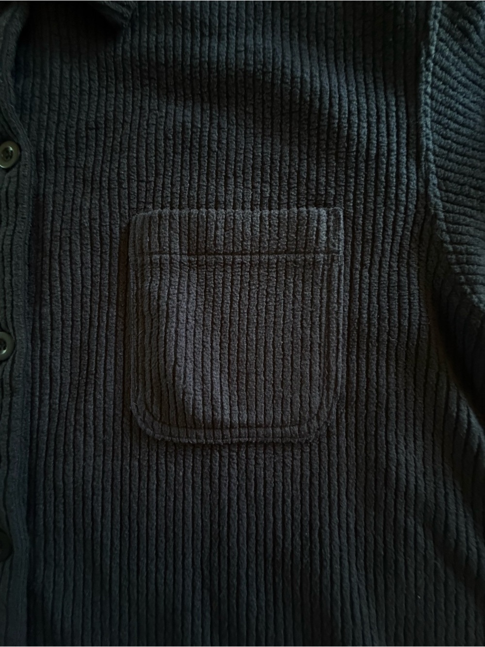 VTG 90's Paul Harris Design Sport Corduroy Shirt Jacket Dark Navy Blue Shacket - Picture 3 of 11